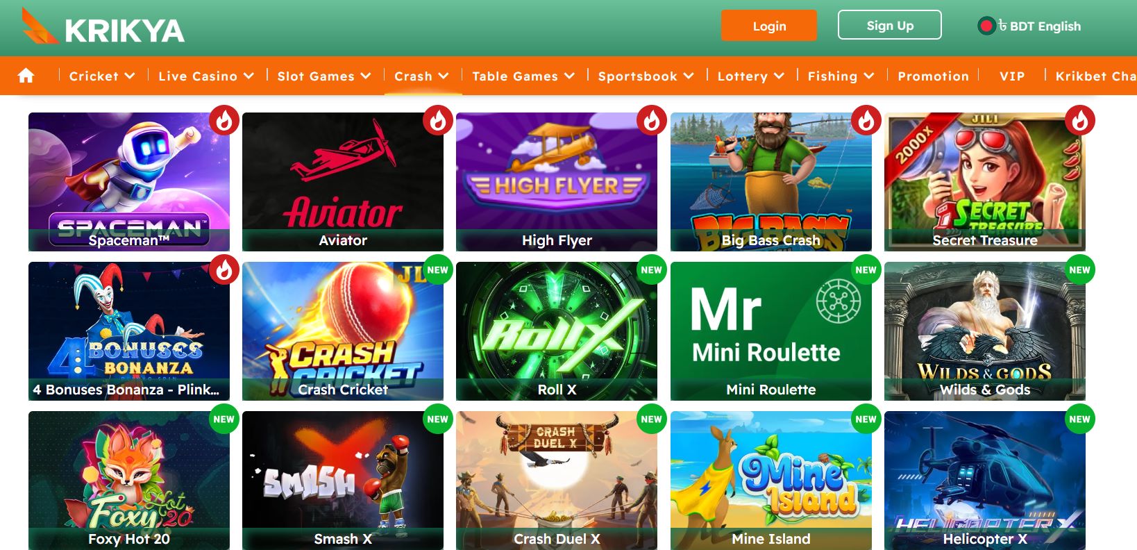 Krikya Casino Games in Bangladesh